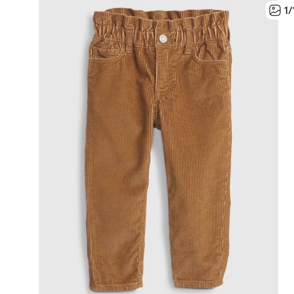 New with tags Gap Kids Corduroy Paperbag Waist Pants - Tan